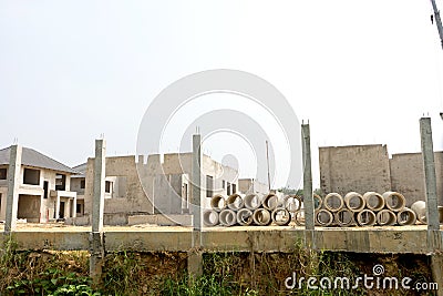 realestate sites construction housing working for new home Stock Photo