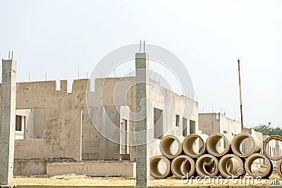 realestate sites construction housing working for new home Stock Photo