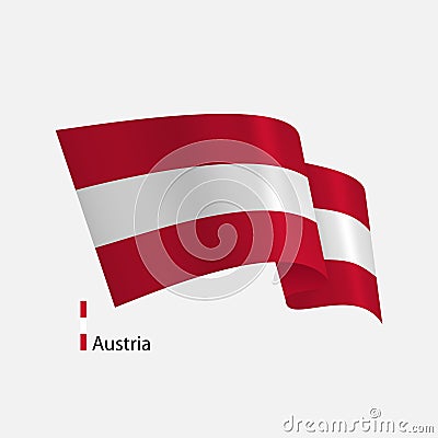 realisitc vector flag of Austria Vector Illustration