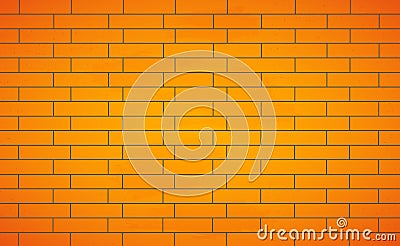 Realistic background wall, new yellow brickwork - Vector Vector Illustration