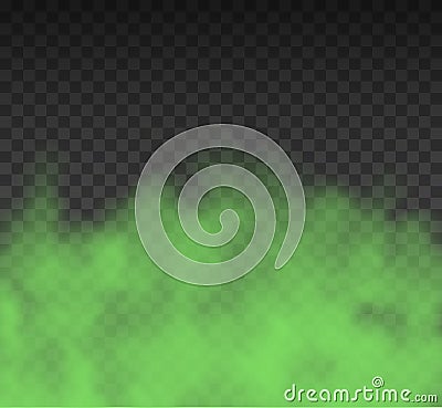 Realistic bad smell stink green cloud. Bad smell fog steam odor smoke vector gas illustration. Vector Illustration