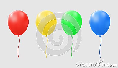 Realistic balloon icon set vector illustration Vector Illustration