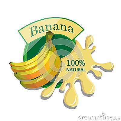 Realistic banana. Vector Illustration