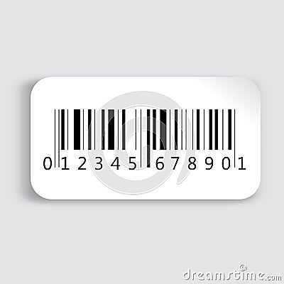 Realistic barcode icon. Vector Illustration