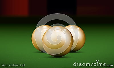 Realistic billiard ball Vector Illustration