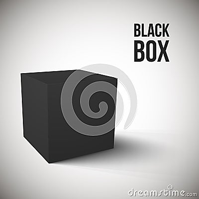 Realistic Black Box Vector Illustration Vector Illustration