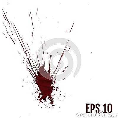 Realistic blood splatters, Splash liquid, stain ink, spot and bl Vector Illustration