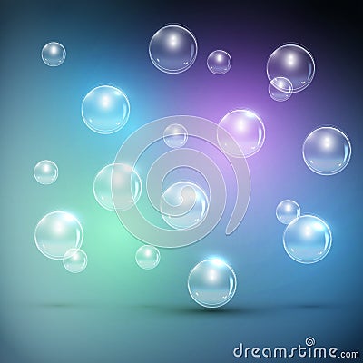 Realistic Bubbles Vector Vector Illustration