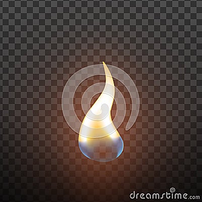 Realistic Candlelight Fire Element Design Vector Vector Illustration