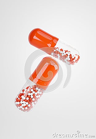 realistic capsule for medical Stock Photo
