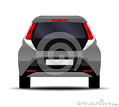 Realistic hatchback car. Stock Photo