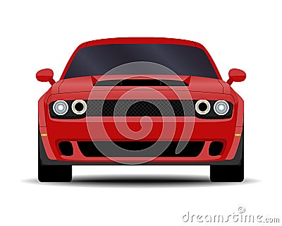 Realistic Muscle car Stock Photo