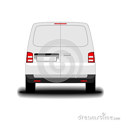 Realistic cargo van. Vector Illustration