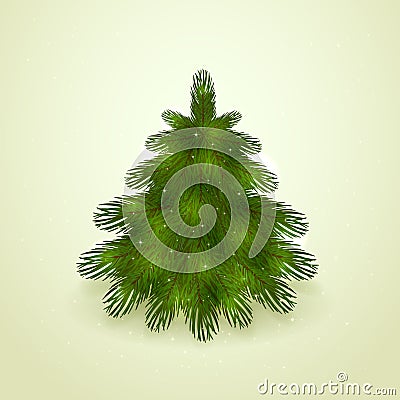 Realistic Christmas tree Vector Illustration