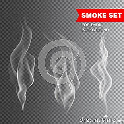 realistic cigarette smoke vector Vector Illustration