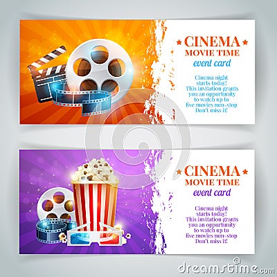 Realistic cinema movie poster template Stock Photo