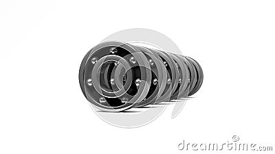 Realistic close-up set of industry bearing Stock Photo