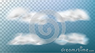 Realistic Clouds Vector. On Transparent Background Illustration Vector Illustration