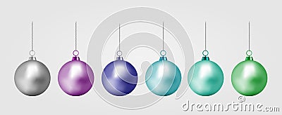 Realistic color Christmas ball. New year toy Stock Photo