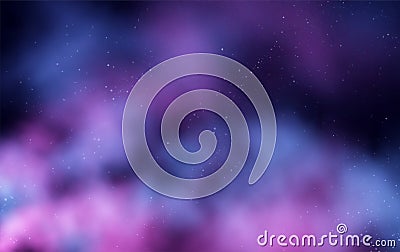 Realistic colored blue, purple and pink smoke on a black background. Vector illustration Vector Illustration