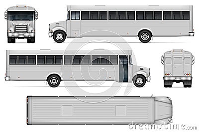 Realistic correction bus vector illustration Vector Illustration