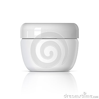 Realistic cosmetic jar on a white background. Vector Illustration