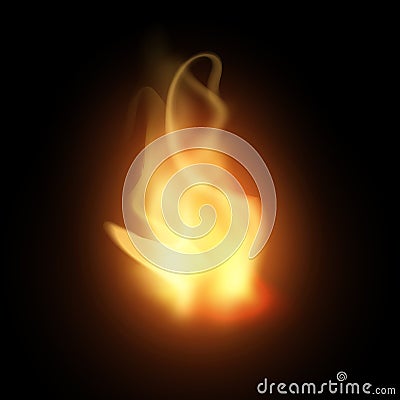 Realistic creative hot vector fire flames or blaze bonfire Vector Illustration