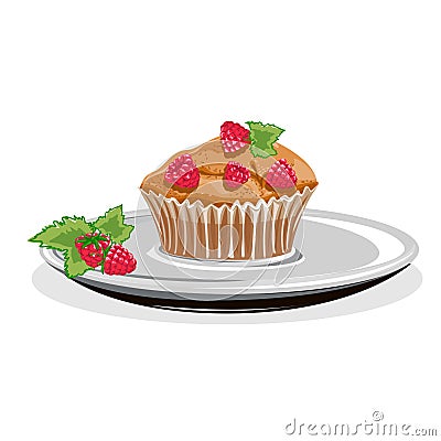 Realistic cupcake Vector Illustration