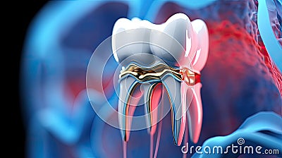 a realistic 3D dentist logo, showcasing highly detailed dental elements with precision and sophistication. Stock Photo