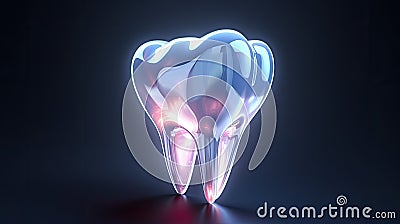 a realistic 3D dentist logo, showcasing highly detailed dental elements with precision and sophistication. Stock Photo