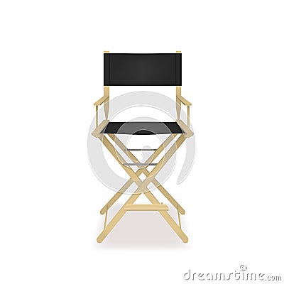 Realistic 3d Detailed Director Cinema Chair. Vector Vector Illustration