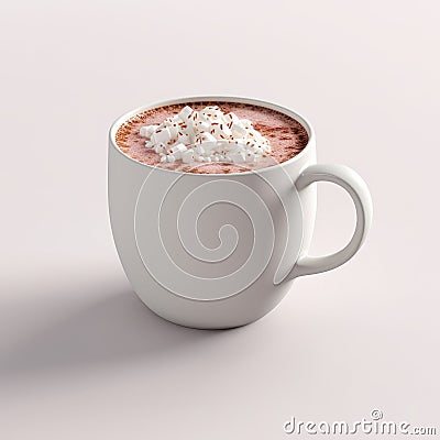 Realistic 3d Graphics And Textures For Hot Chocolate Model Stock Photo