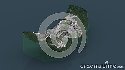 Inca style ancient city Machu Picchu 3D render illustration Stock Photo