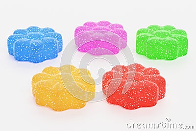 3D Render of Gumdrops Stock Photo