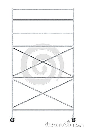 3D Render of Metal Scaffolding Stock Photo