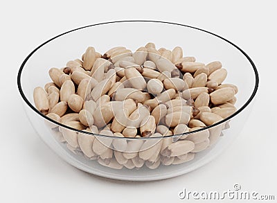 3D Render of Pine Nuts Stock Photo