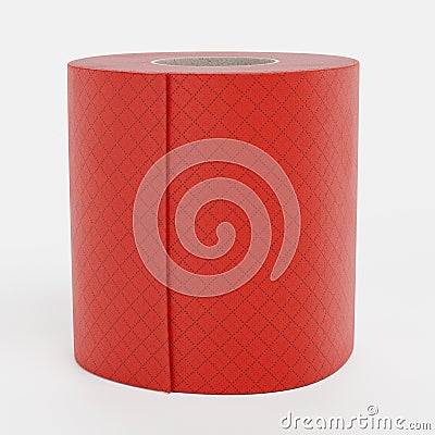 3D Render of Toilet Paper Stock Photo