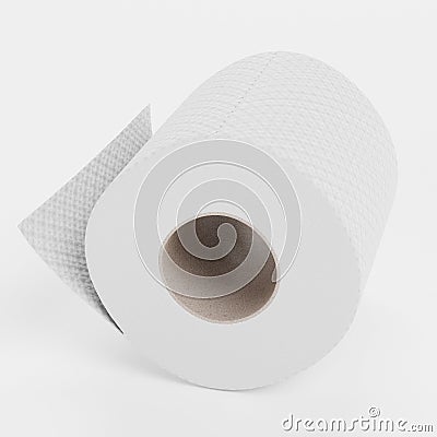 3D Render of Toilet Paper Stock Photo