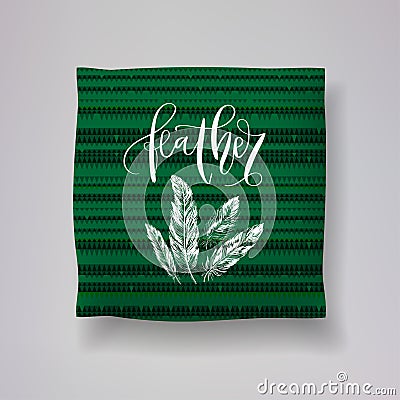Realistic 3d throw pillow models with lettering print. Apartment interior design elements. Vector cushions collection. Vector Illustration