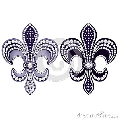 Realistic decorative piece of jewelry. Vector Illustration