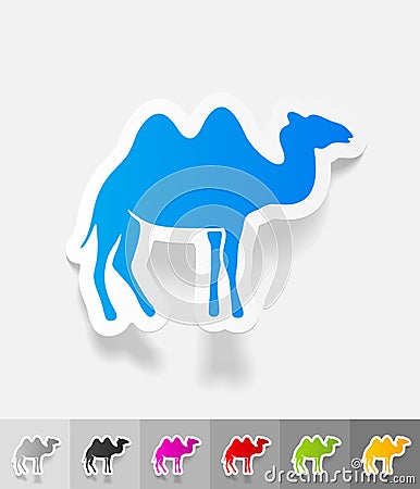 Realistic design element. camel Vector Illustration