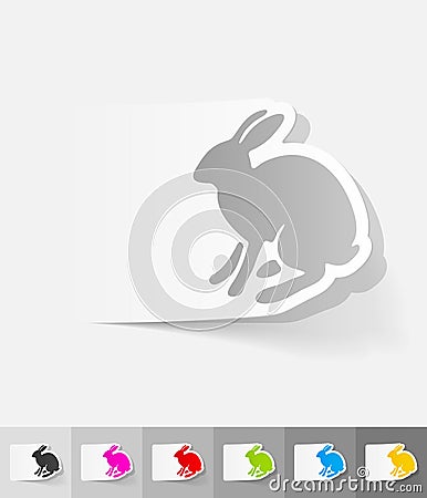 Realistic design element. hare Vector Illustration