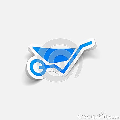 Realistic design element: wheelbarrow Vector Illustration