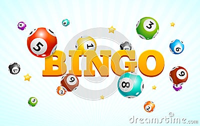 Realistic Detailed 3d Lotto Bingo Concept Card Background. Vector Vector Illustration