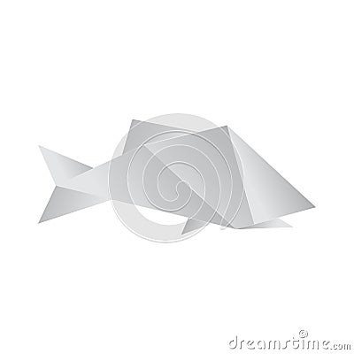 Realistic Detailed 3d Origami Paper Fish. Vector Vector Illustration