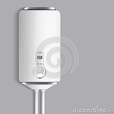 Realistic Detailed 3d White Boiler Electronic. Vector Vector Illustration