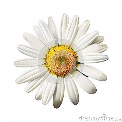 Realistic Daisy Flower Photo Isolated On White Background Stock Photo