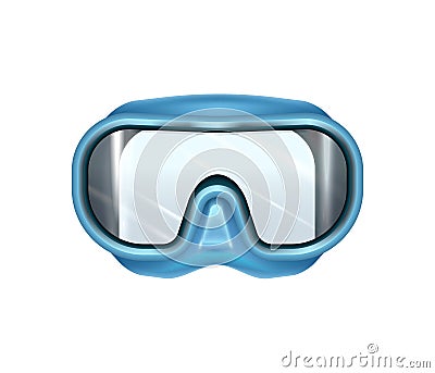 Realistic Diving Mask Cartoon Illustration