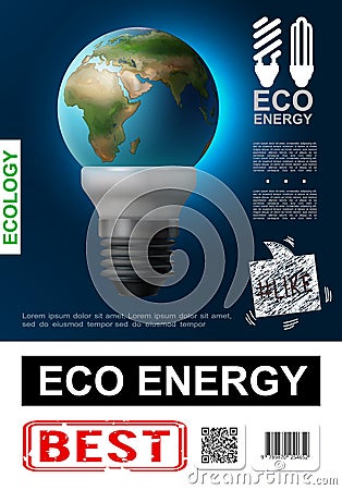 Realistic Eco Energy Poster Vector Illustration