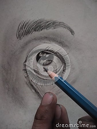 Realistic eye art Stock Photo